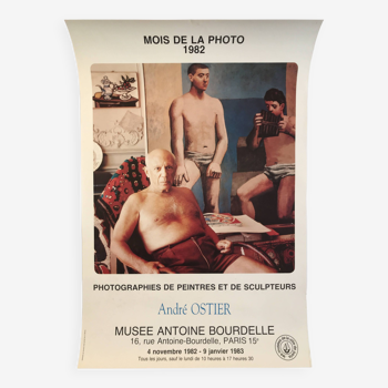 André OSTIER (d'ap.) Mois de la photo / Musée Antoine Bourdelle, 1982. Affiche originale Picasso