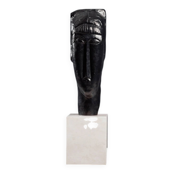 Amedeo Modigliani (1884-1920) Sculpture "Head of a Young Girl with Bangs"