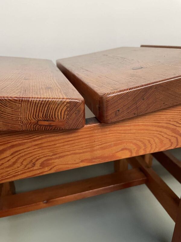Ensemble table et 4 chaises mobilier montagne années 60