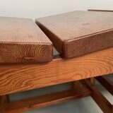 Set of table and 4 chairs, 60s mountain furniture