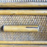 Vintage dresser 4 drawers in rattan and bamboo