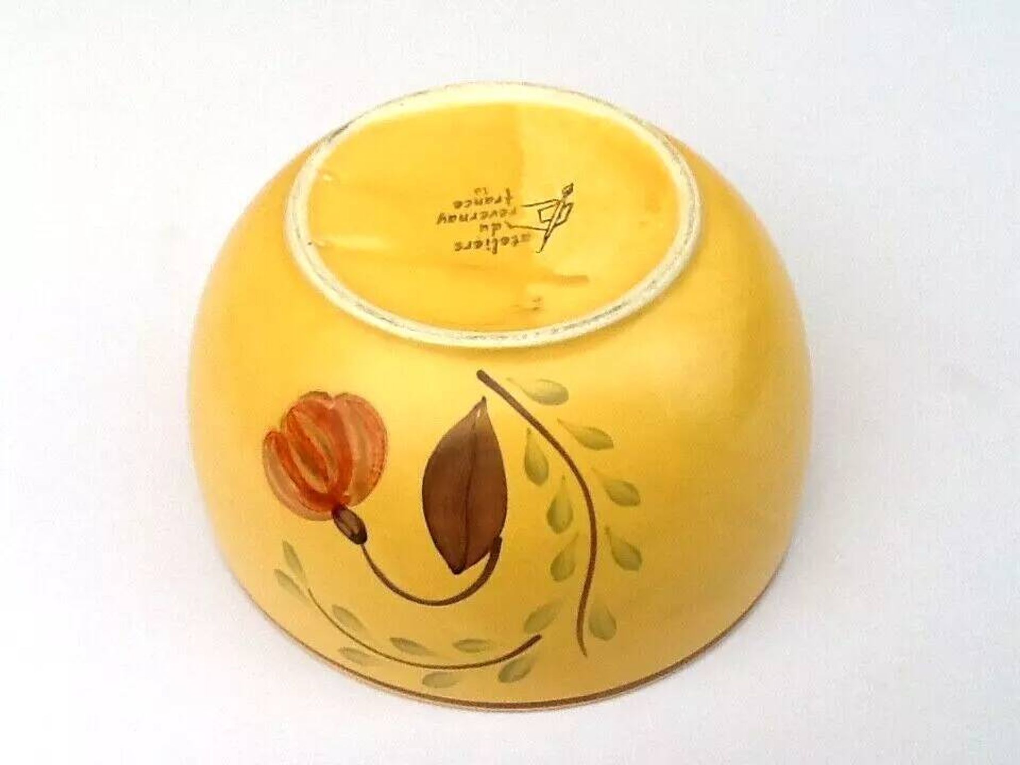 1960s Salad bowl Ateliers du Revernay France (Digoin) Matte stoneware
