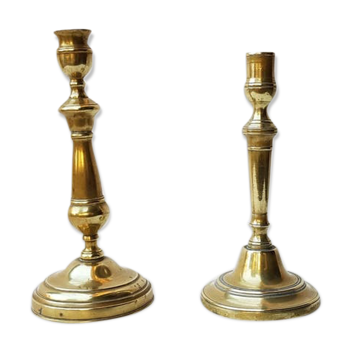 Brass candlestick duo
