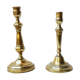Duo de bougeoirs en laiton
