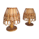 Pair of vintage bamboo lamps