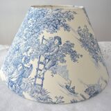 Blue jouy canvas lampshade