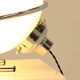 Lampe de table globe en chrome et verre blanc, Italie, années 1970