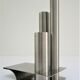 Sculptural vase stainless steel tubes design 70s space age letang remy
