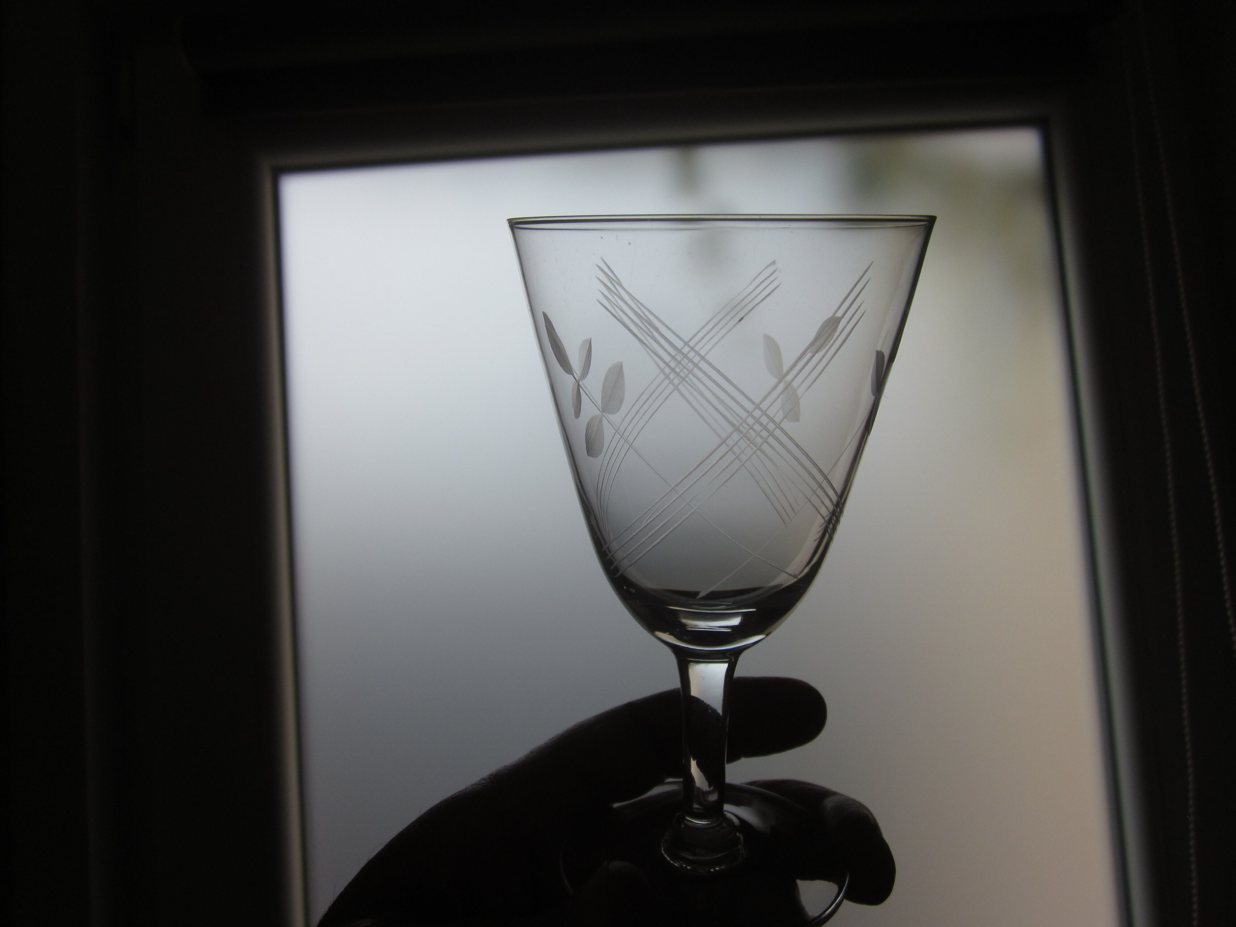 Set of 10 glasses of wine, 50s