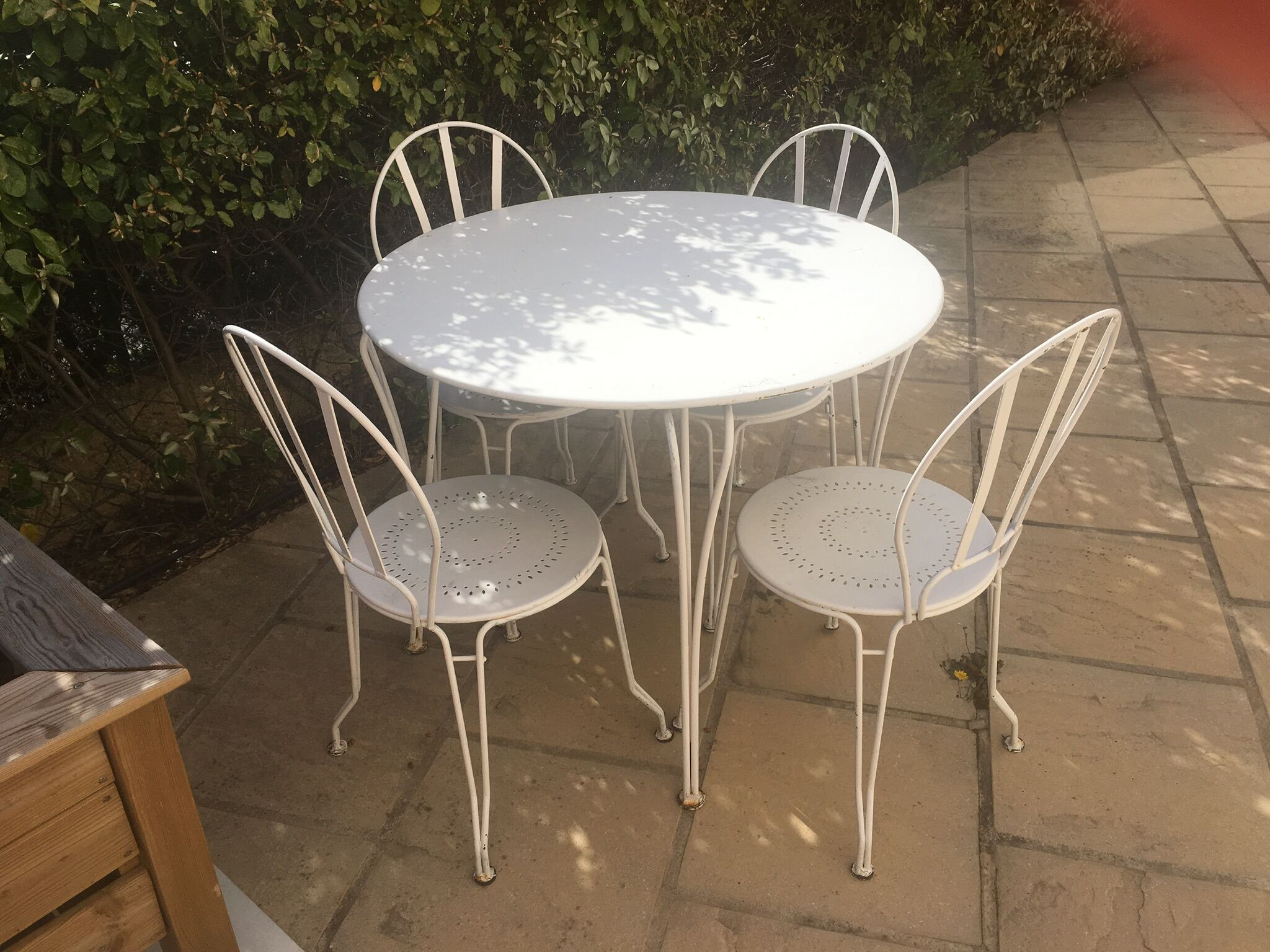 Wrought iron garden furniture