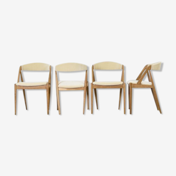 Ensemble de 4 chaises en chêne par Kai Kristensen