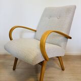 Fully Restored Mid-Century Armchair by Jaroslav Smidek for Ton, Czechoslova