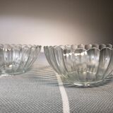 Vintage cups in transparent glass