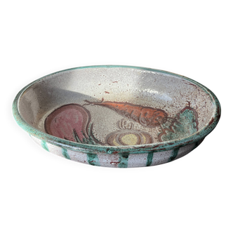 Ceramic dish/coffee bowl by Daniel Étienne Vallauris, signed