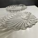 Pair of vintage shell glass trinket dishes