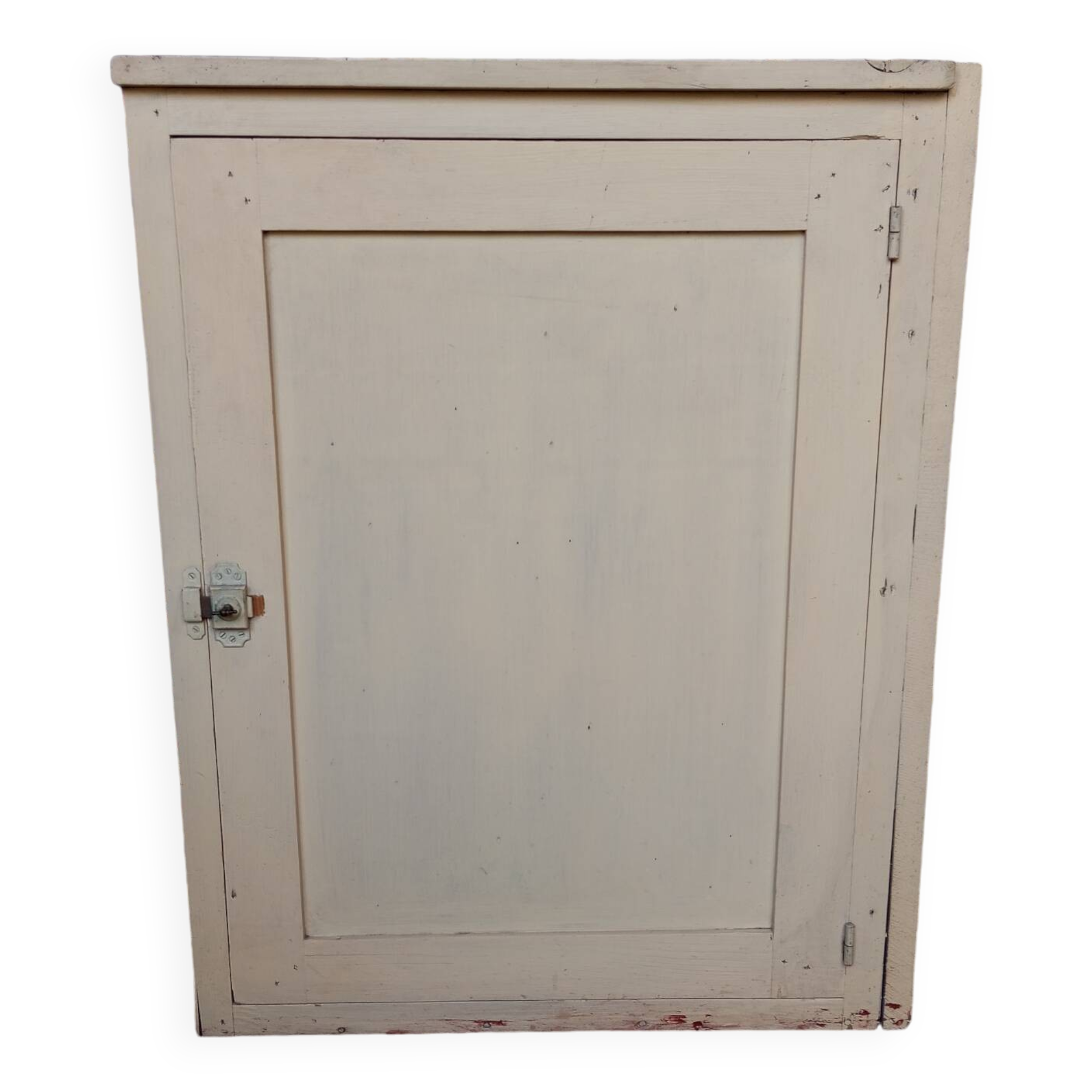 Antique workshop storage cabinet with one door