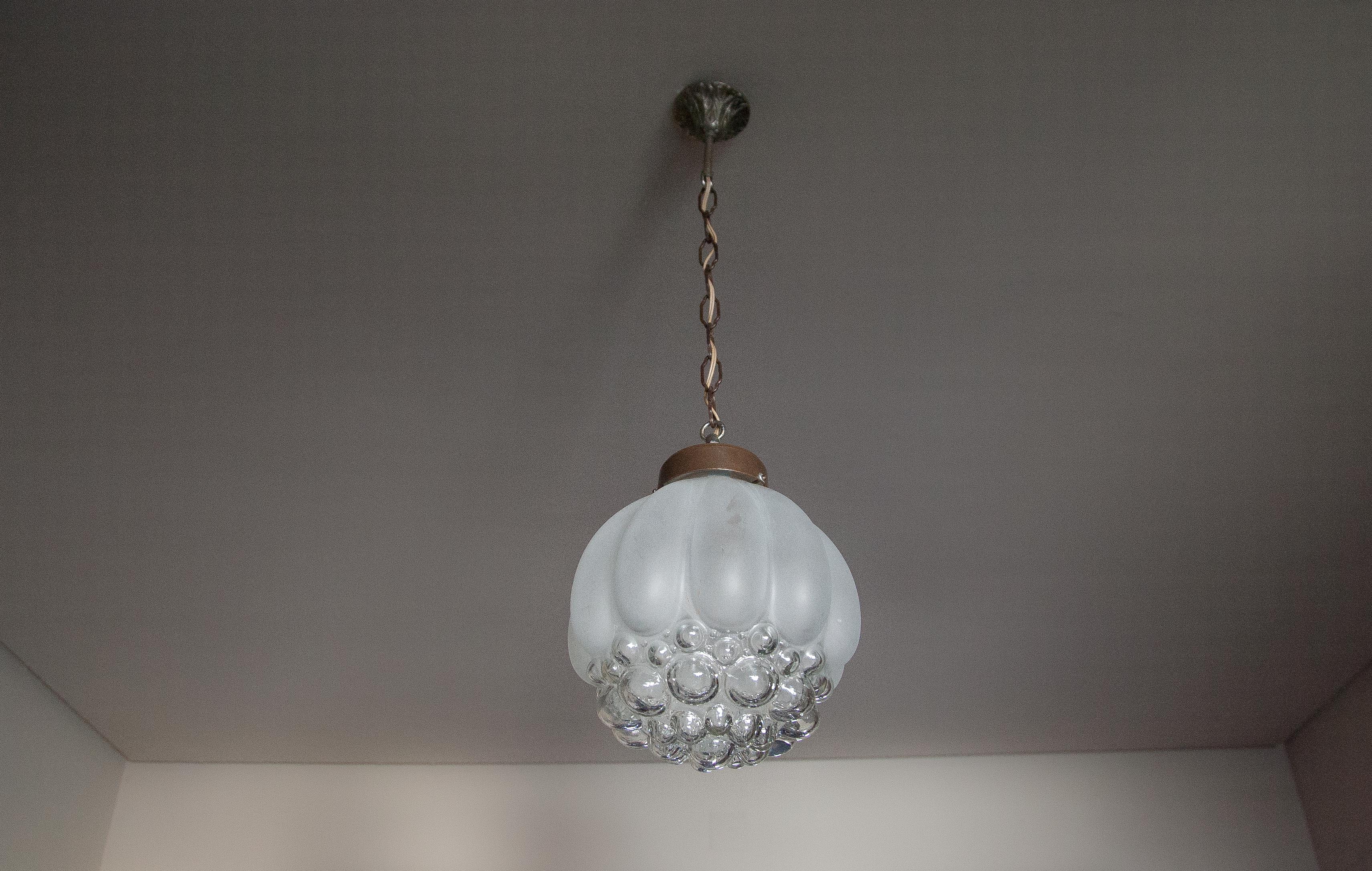 Vintage, old Suspension suspension, globe glass bubble, bubble lamp, shabby chic, interior decoration, for light, ceiling light