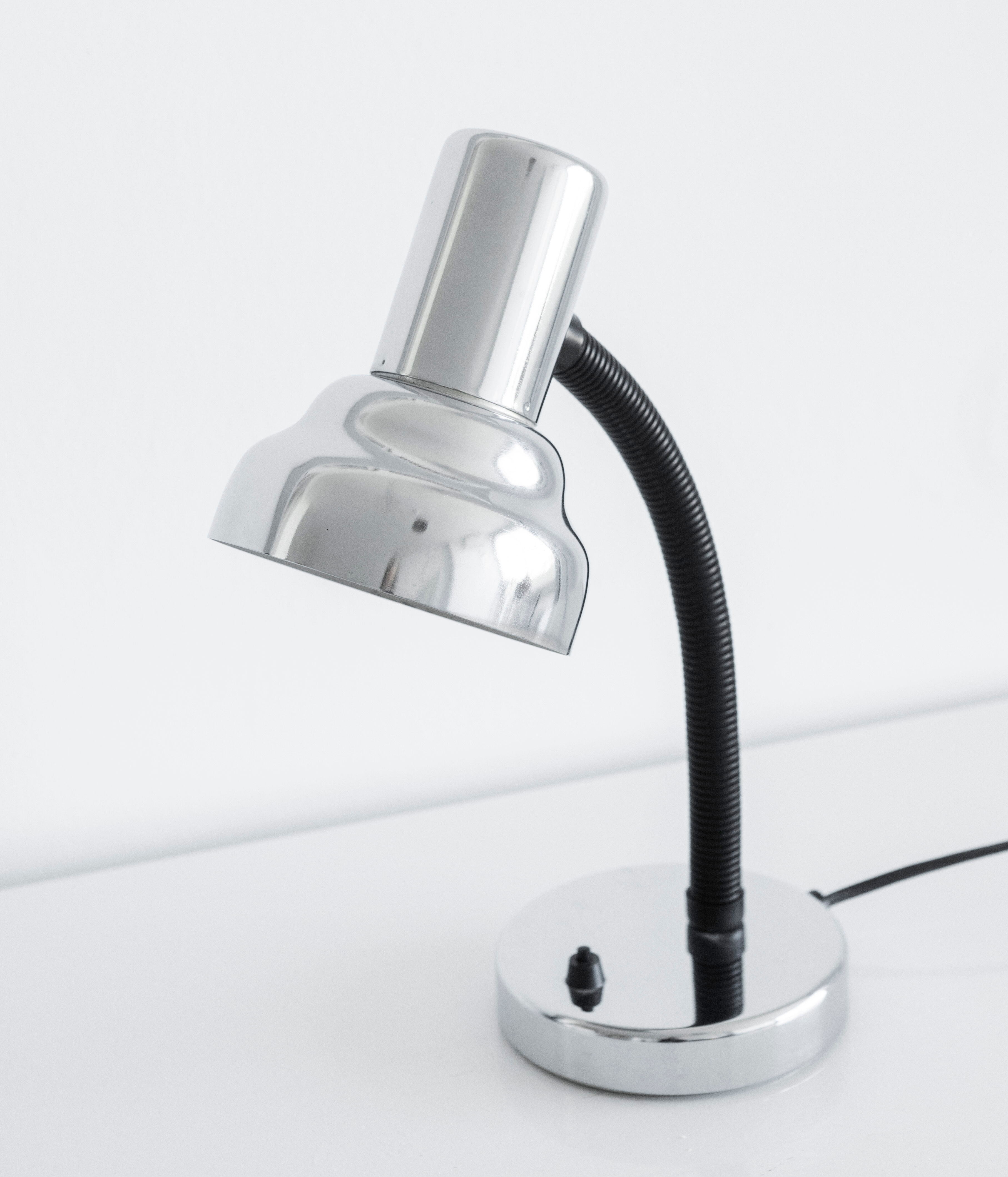 Lampe de bureau chrome vintage années 70