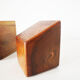 Vintage solid wood bookends