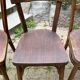 Set of 8 vintage bistro chairs, 50s, 60s, dark oak.
