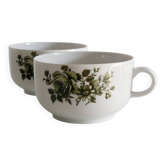 2 Winterling porcelain cups with green flowers