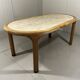 Vivai del Sud rattan & travertine dining table Italy 1960’s