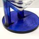 Pichet en verre transparent et bleu postmoderne, Italie