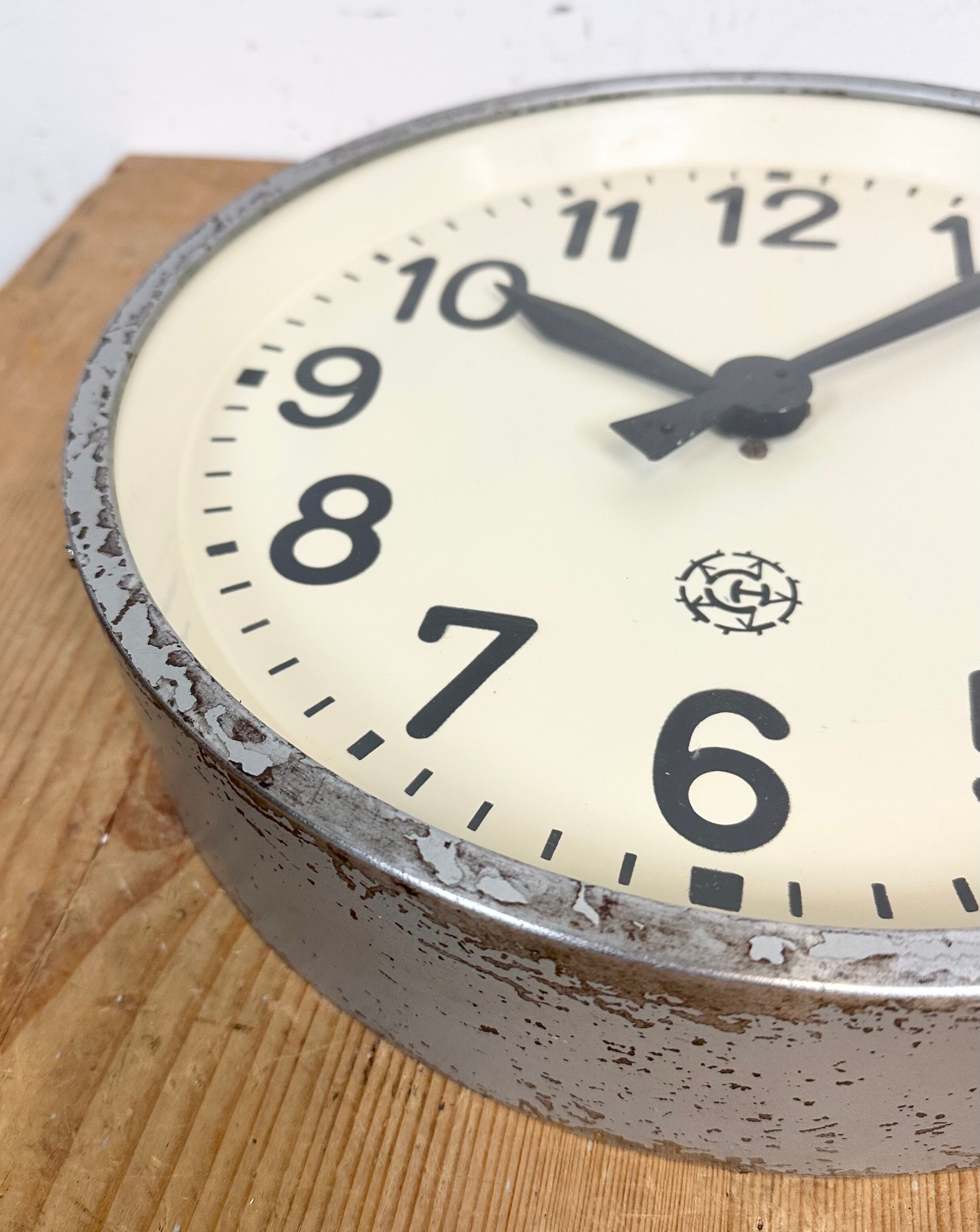 Industrial factory wall clock from Chronotechna, 1950s