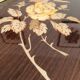 1950s marquetry and brass tabletop