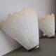 Pair of vintage French molded glass wall sconces