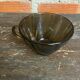 Set of 6 vintage Duralex molded smoked glass cups, art deco style