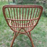 Old rattan armchair