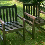 Medici French teak outdoor chairs and bench