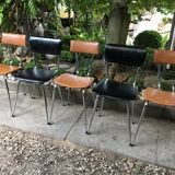 Chairs skaï  and  chrome