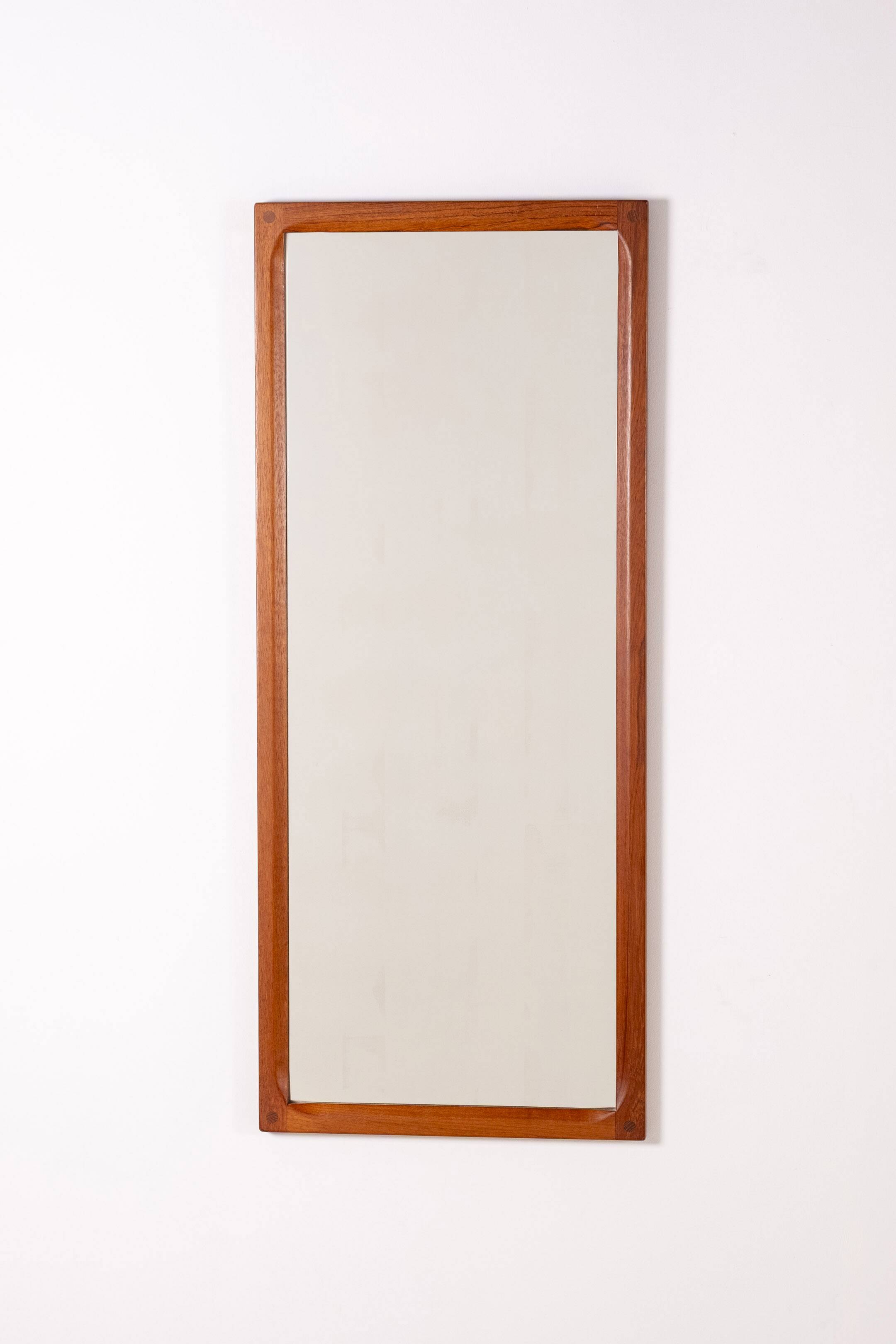Aksel Kjersgaard Teak Mirror Model 165, 1960s Denmark