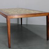Mid-century Danish Haslev Mobelsnedkeri coffee table with Royal Copenhagen ceramic tiles