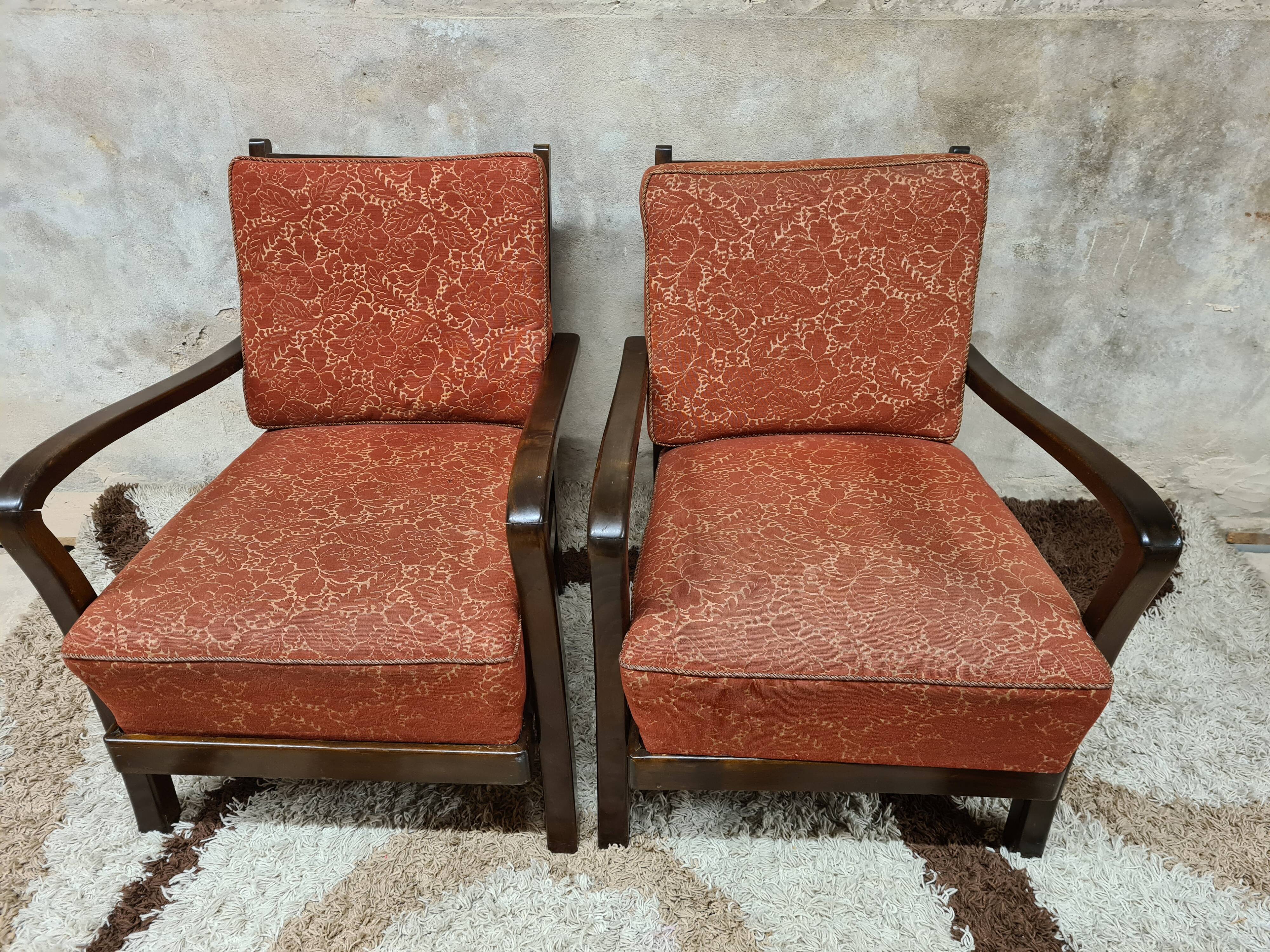 Pair of vintage armchairs year 1950
