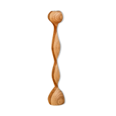 Turned wooden candle holder, Scandinavian style