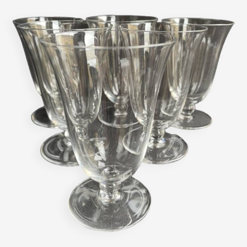 5 Verres à vin Baccarat service Meurcie – Art déco