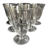 5 Baccarat wine glasses Meurcie service – Art Deco