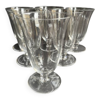 5 Baccarat wine glasses Meurcie service – Art Deco