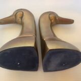 Brass bird, geese and duck bookends