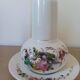 Antique night carafe, in opaline, with its glass and plate.