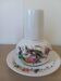 Antique night carafe, in opaline, with its glass and plate.