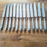 12 antique silver metal knives