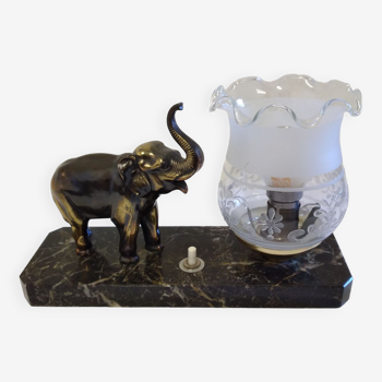 Elephant bedside lamp and marble