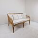 Mid-Century Italian Rattan & Bamboo Settee, ca. 1970