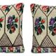 Set of 2 vintage kilim cushion covers 51x51 cm