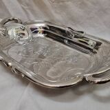 Plat argent, corbeille à fruits