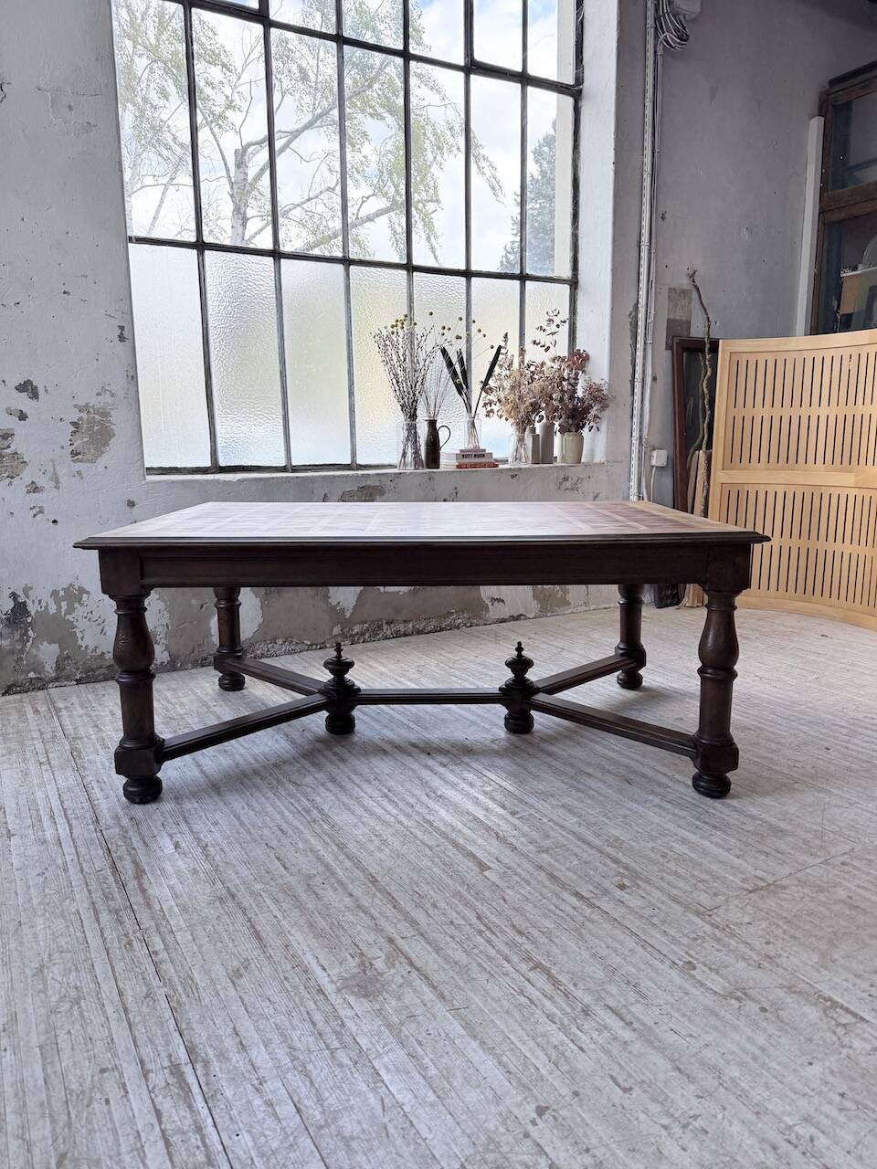 Oak table in Louis XIV style 1900